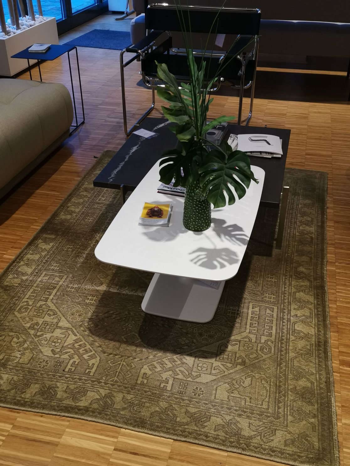 Vintage Teppich KHAKI B 140 x L 200 cm Kymo AUSSTELLUNGSSTÜCK