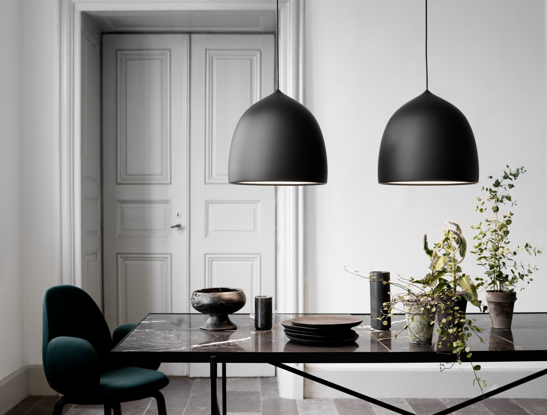 Suspence P2 Pendelleuchte Fritz Hansen Schwarz