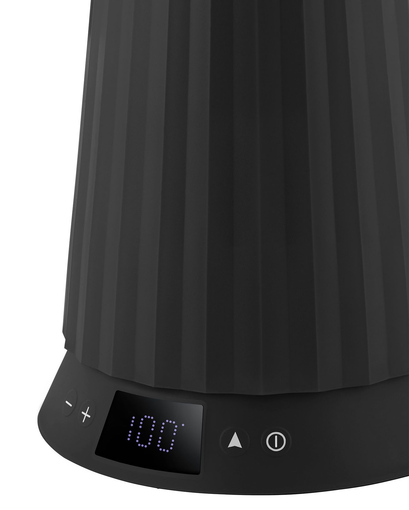 MDL21 Plissé Wasserkocher mit Temperaturregelung Alessi Schwarz