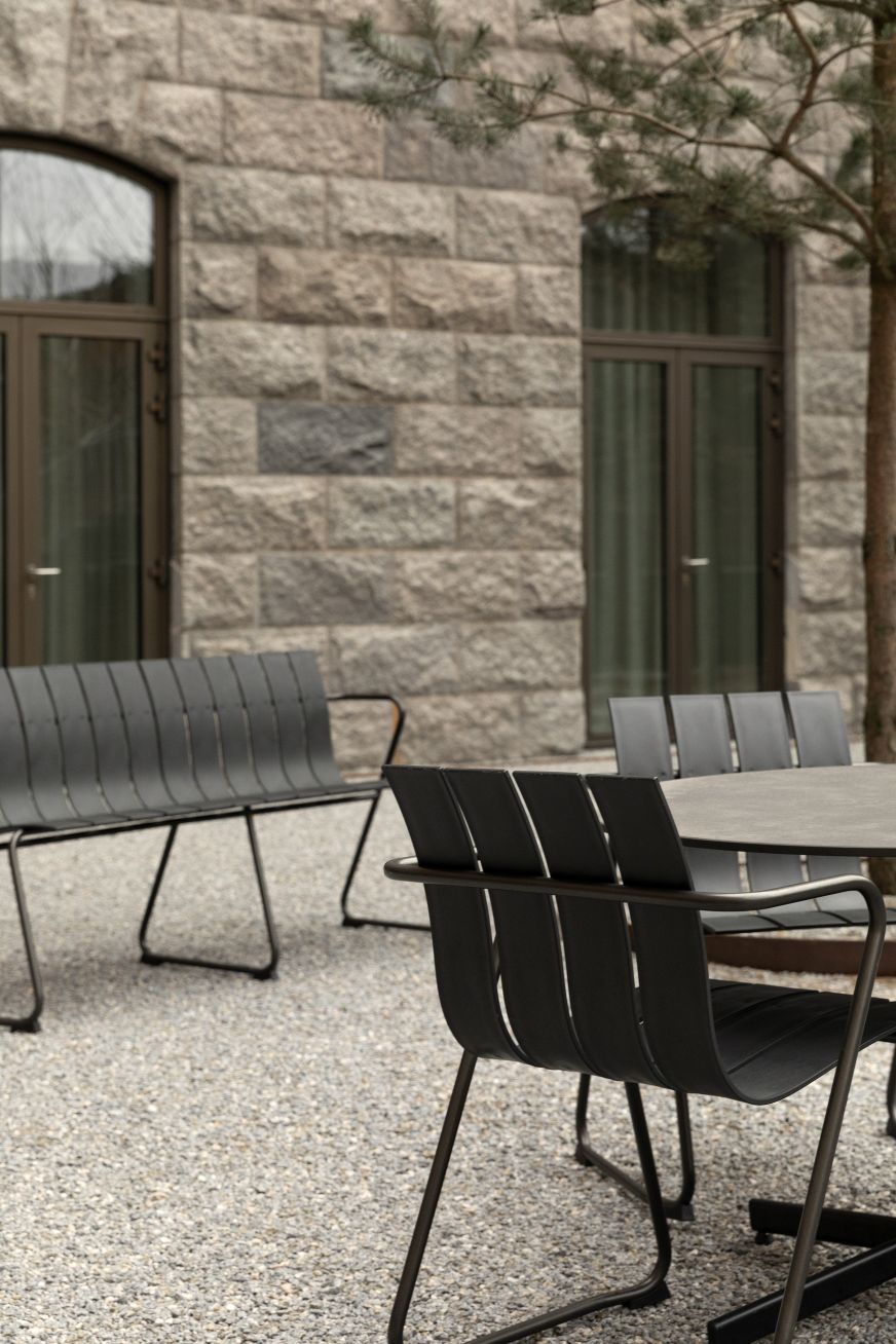 Ocean Bench Outdoor Bank Schwarz Mater EINZELSTÜCK