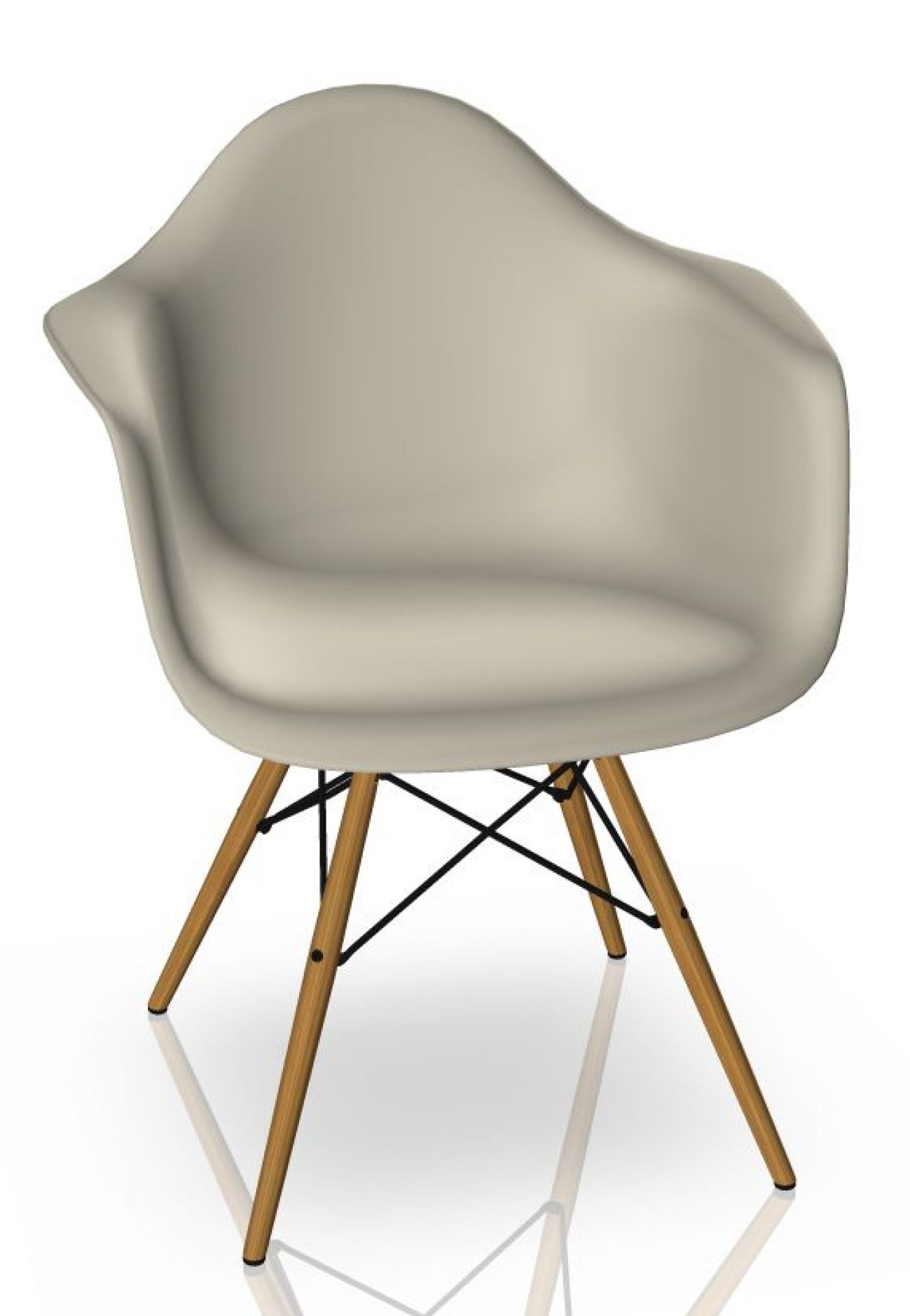 Eames Plastic Arm Chair DAW Stuhl Vitra Esche - Kieselstein