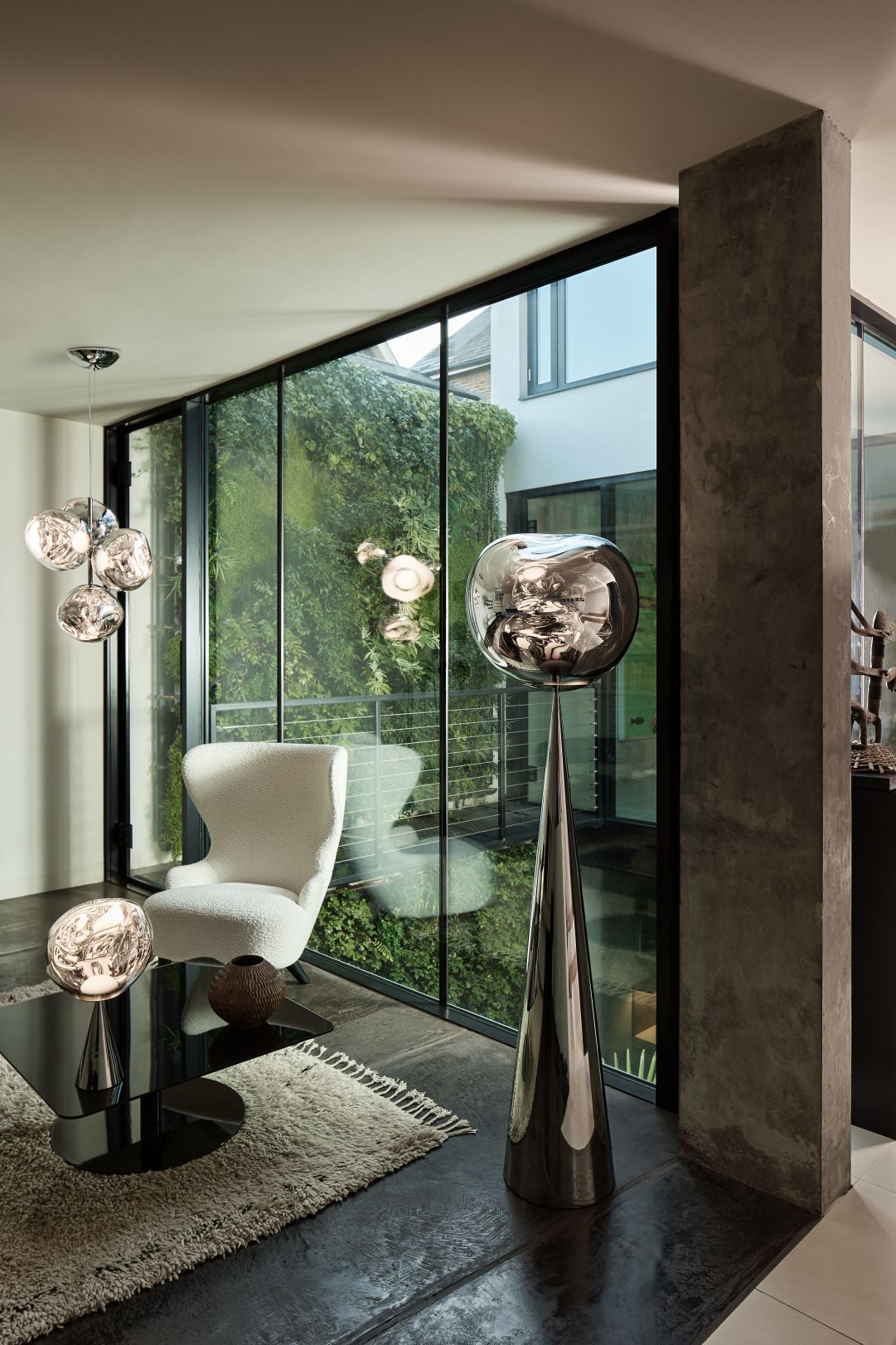 Melt Cone Fat Stehleuchte Silber - Opal Tom Dixon