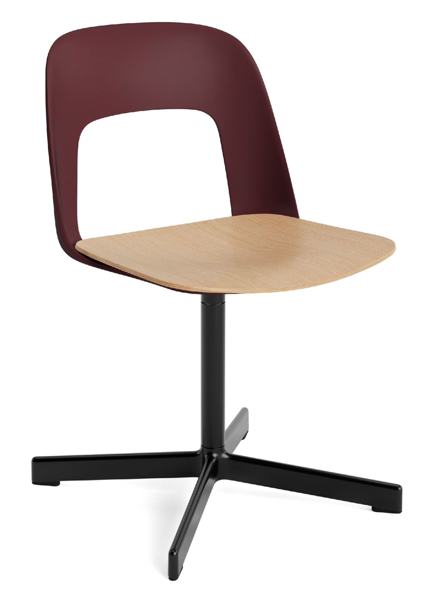 Layout Side Chair 132 4-Stern Drehfuß Stuhl Hay