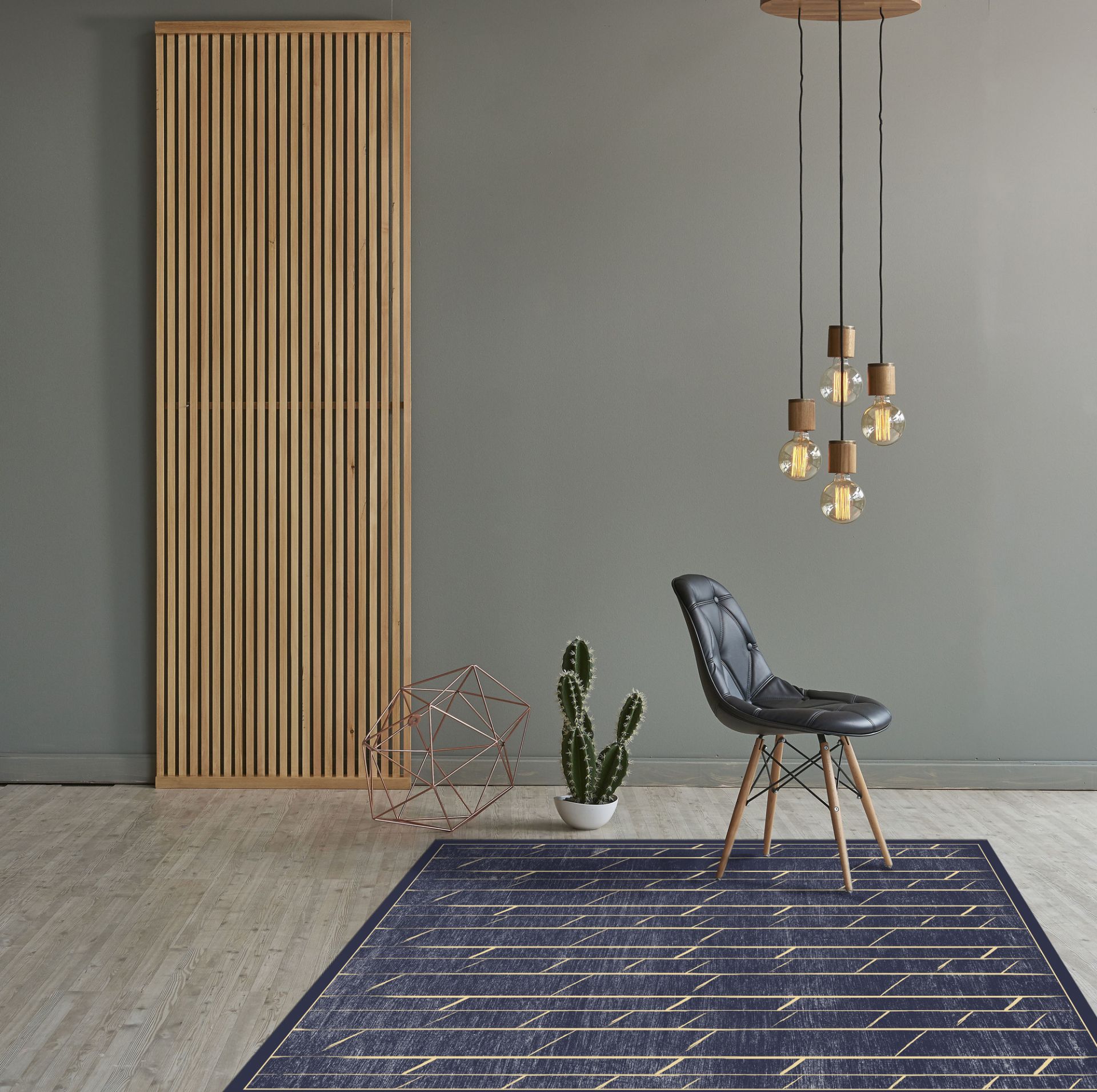 Matteo Vinyl Teppich Fliesen Blau Contento EINZELSTÜCK