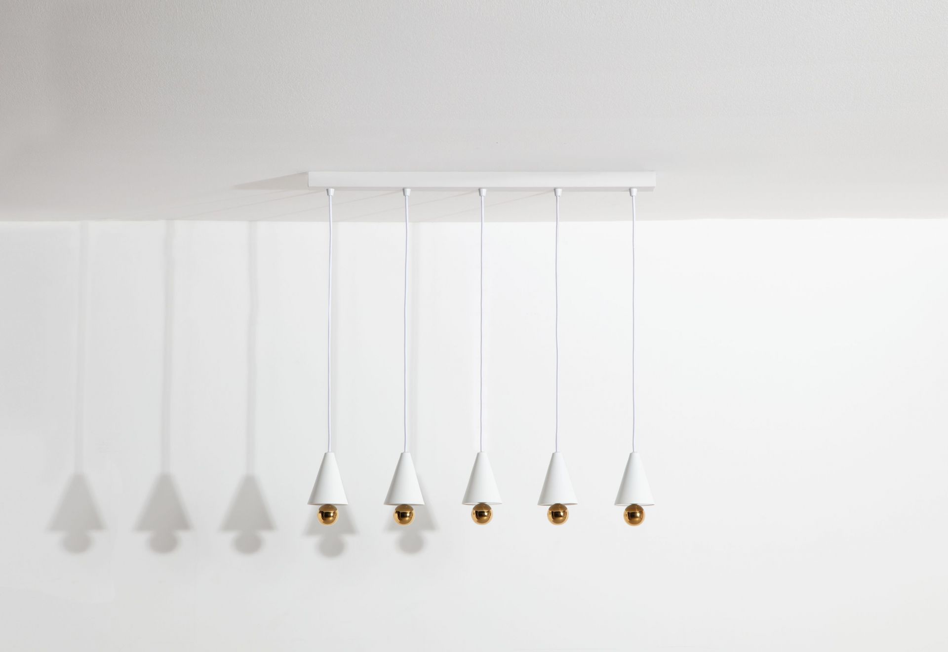 Cherry Pendant light Pendelleuchte 5-er Set Linear Petite Friture Weiß