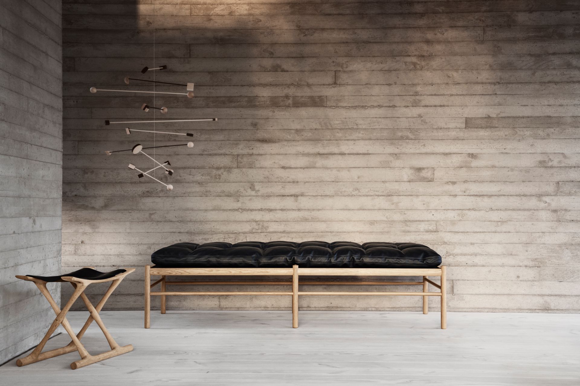 OW150 Daybed Liege Carl Hansen & Søn Leder braun Sif 95