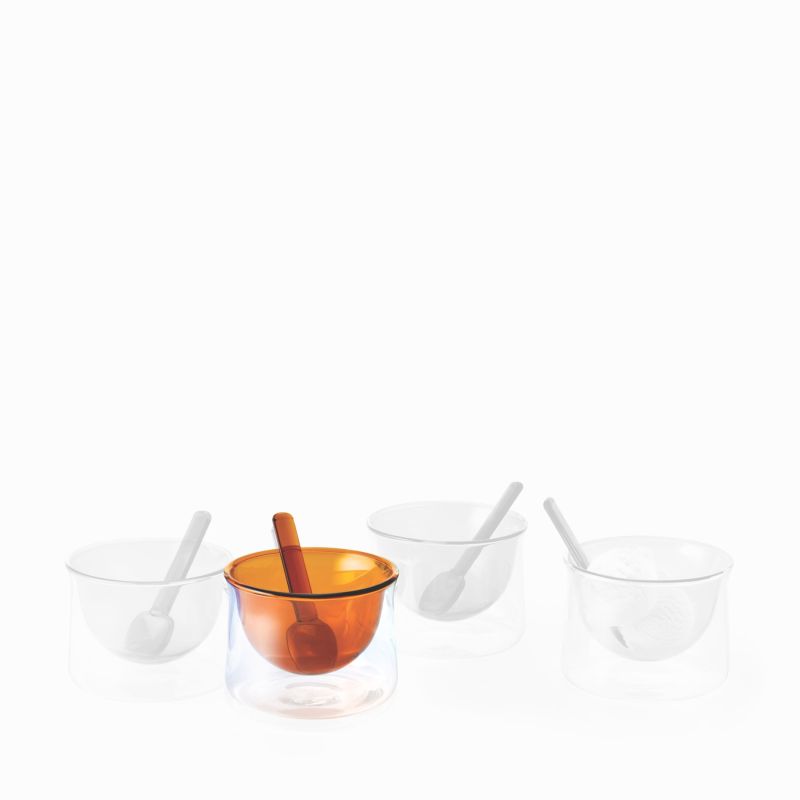 Gelato Becher mit Löffel Karamell Philippi