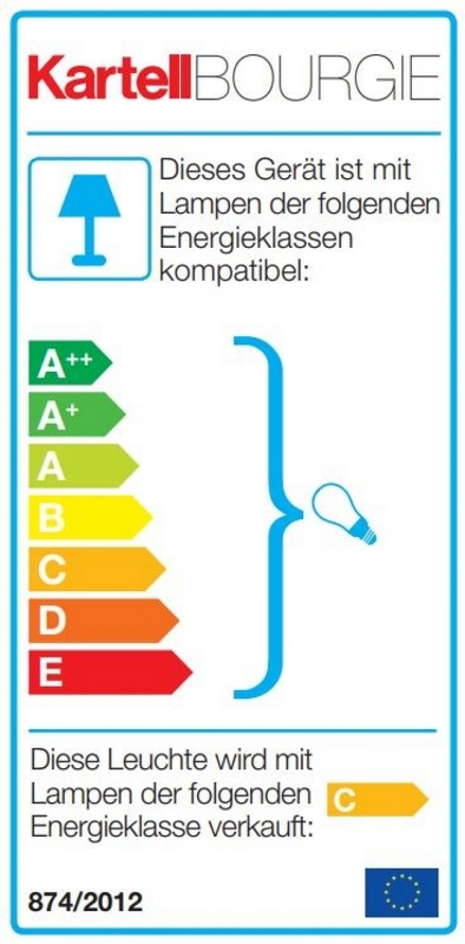 Bourgie Tischleuchte metallisiert Gold Kartell