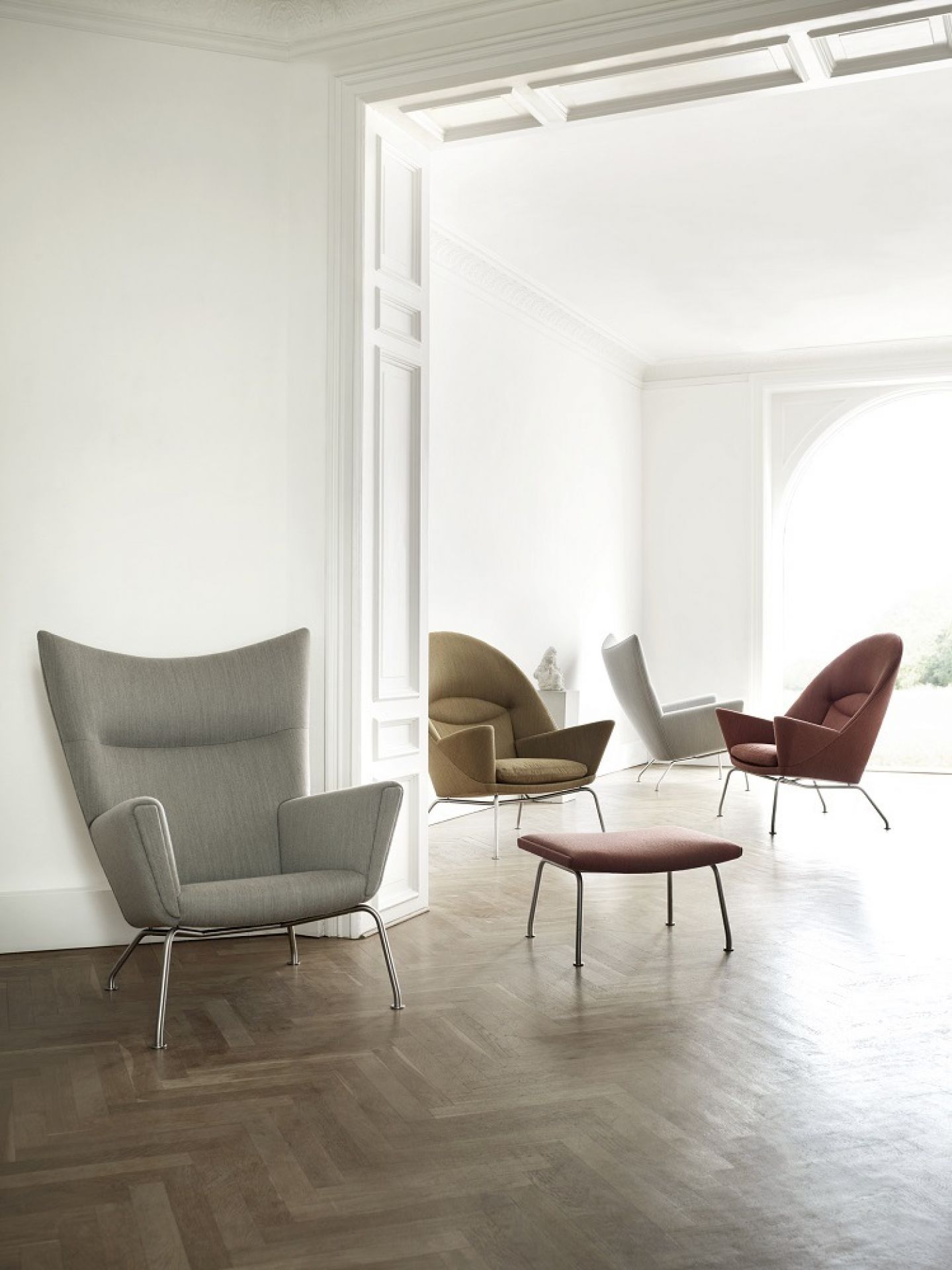 CH446 Footrest Hocker für CH445 und CH468 Sessel Carl Hansen & Søn Mood 1101