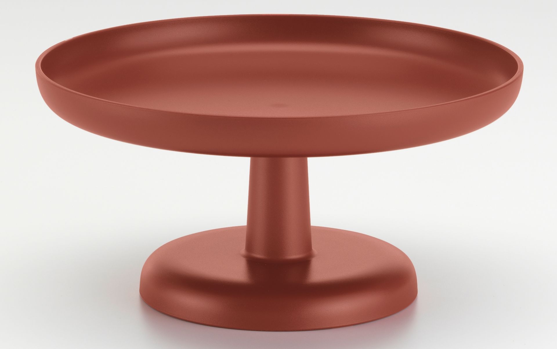 Abbildung des Vitra High Tray Tabletts in Backsteinrot, ein dekoratives und praktisches Wohnaccessoire.