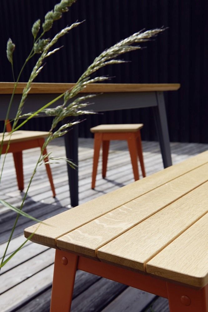 6Grad Outdoorhocker Jan Cray Lichtblau Bauholz roh