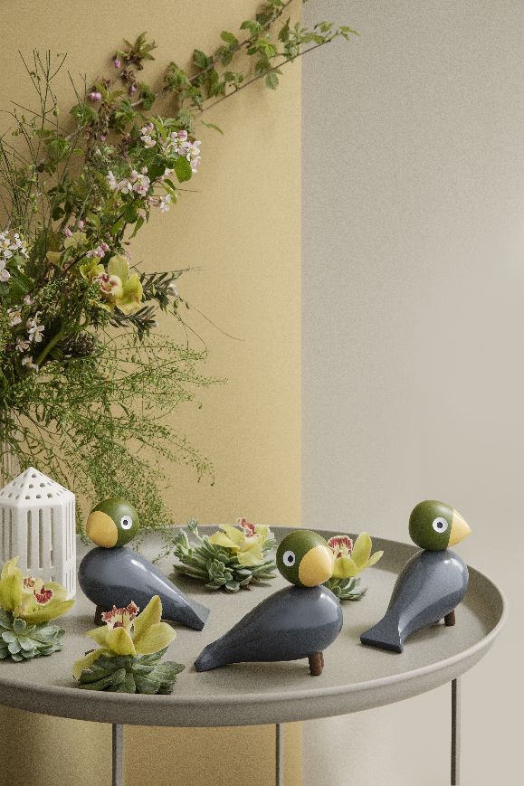 Songbirds Singvögel Holzfigur Nachtigall Kay Bojesen