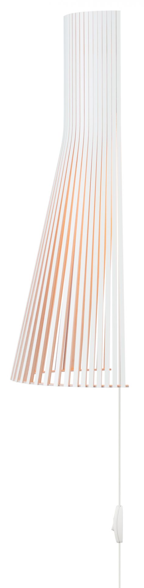 Weiße Secto Wandleuchte 4230 LED Designleuchte aus Holz, modernes Licht für Wohnzimmer und Schlafzimmer.