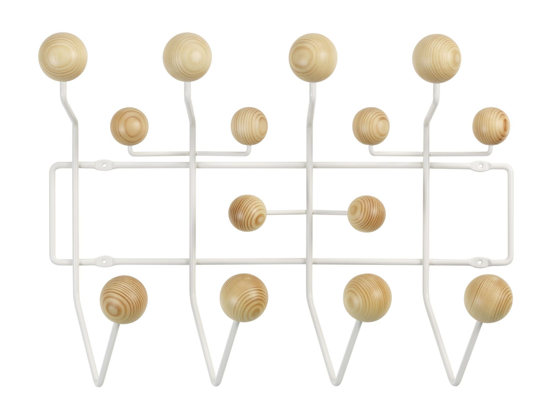Eames Hang it all Garderobe Weiss, Kiefer Vitra