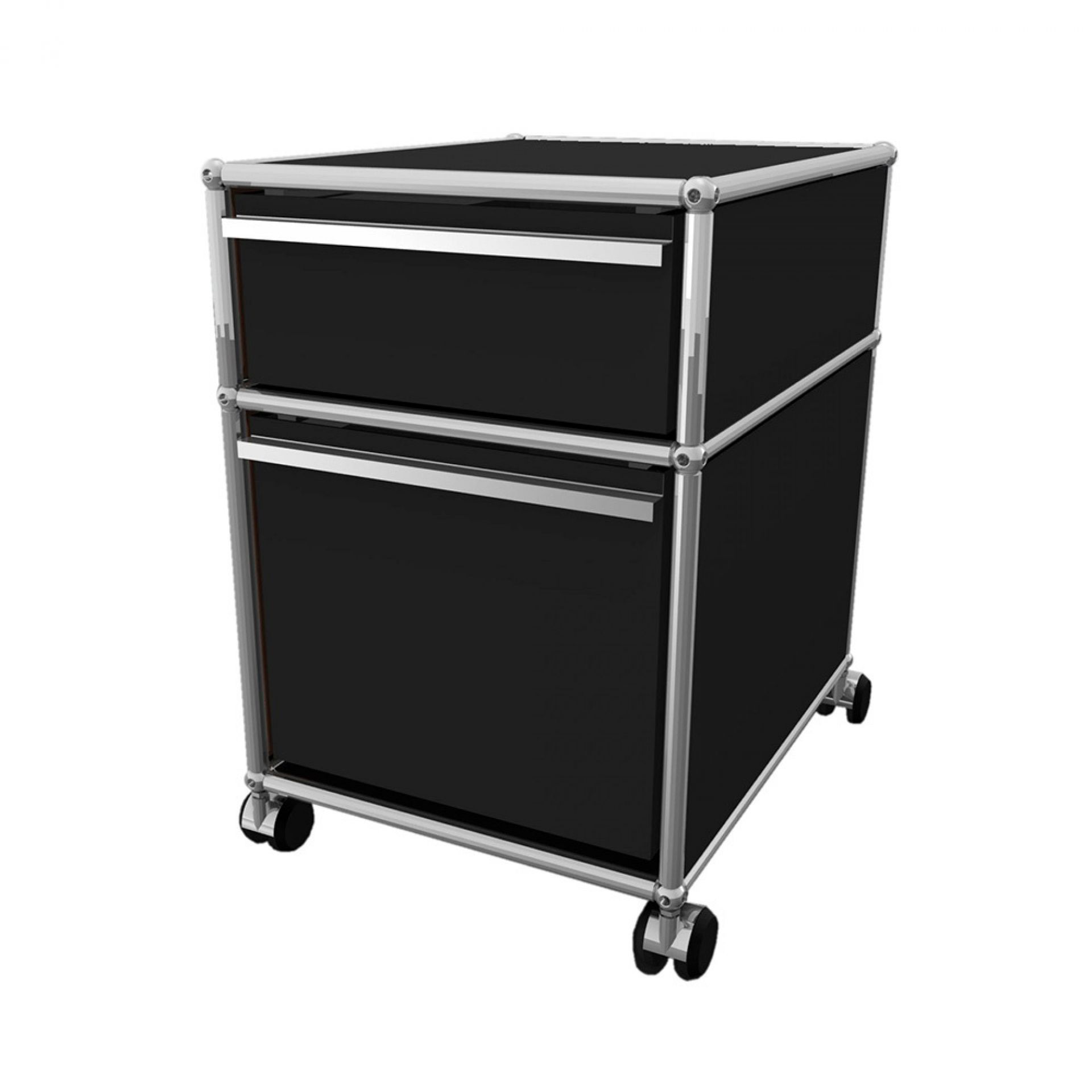 USM Haller Rollcontainer mit Hängeregistratur – rubinrot