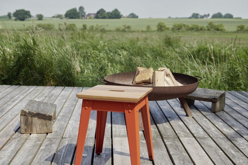 6Grad Outdoorhocker Jan Cray Lichtblau Bauholz roh