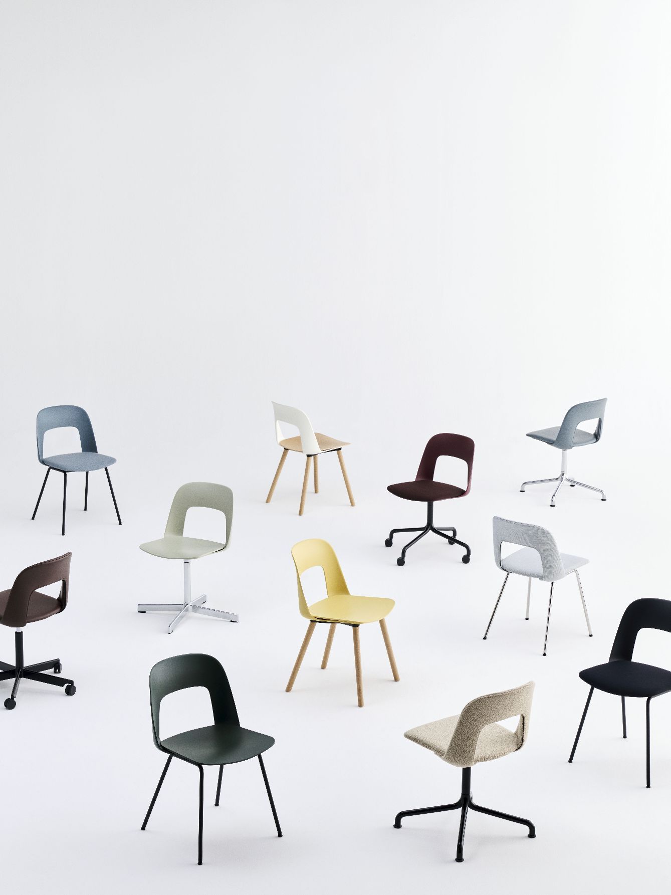 Layout Side Chair 163 4-Stern Drehstuhl Hay