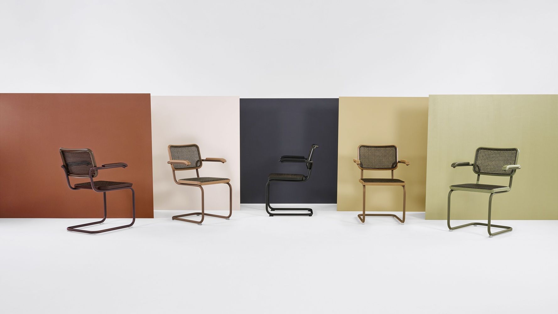 S 64 V Stahlrohr Klassiker Freischwinger CHROM/SCHWARZ Thonet VORZUGSKOMBINATION