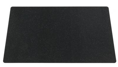 Schwarze Repad Schreibtischunterlage von Vitra, rechteckig mit abgerundeten Ecken, für ergonomisches Arbeiten und Schreibtischschutz.