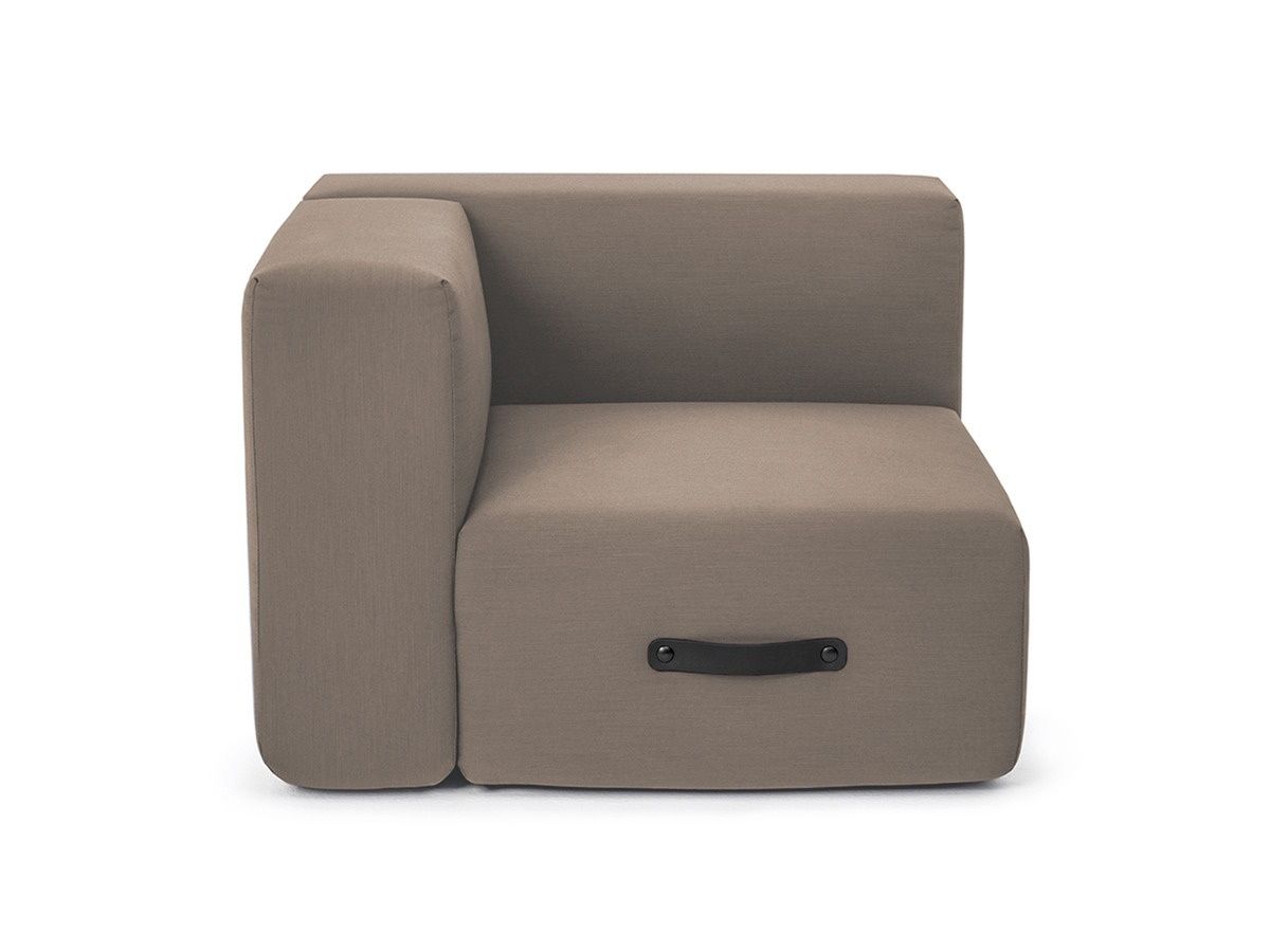 Miamia Outdoor Sofa Eckmodul Links Taupe Conmoto