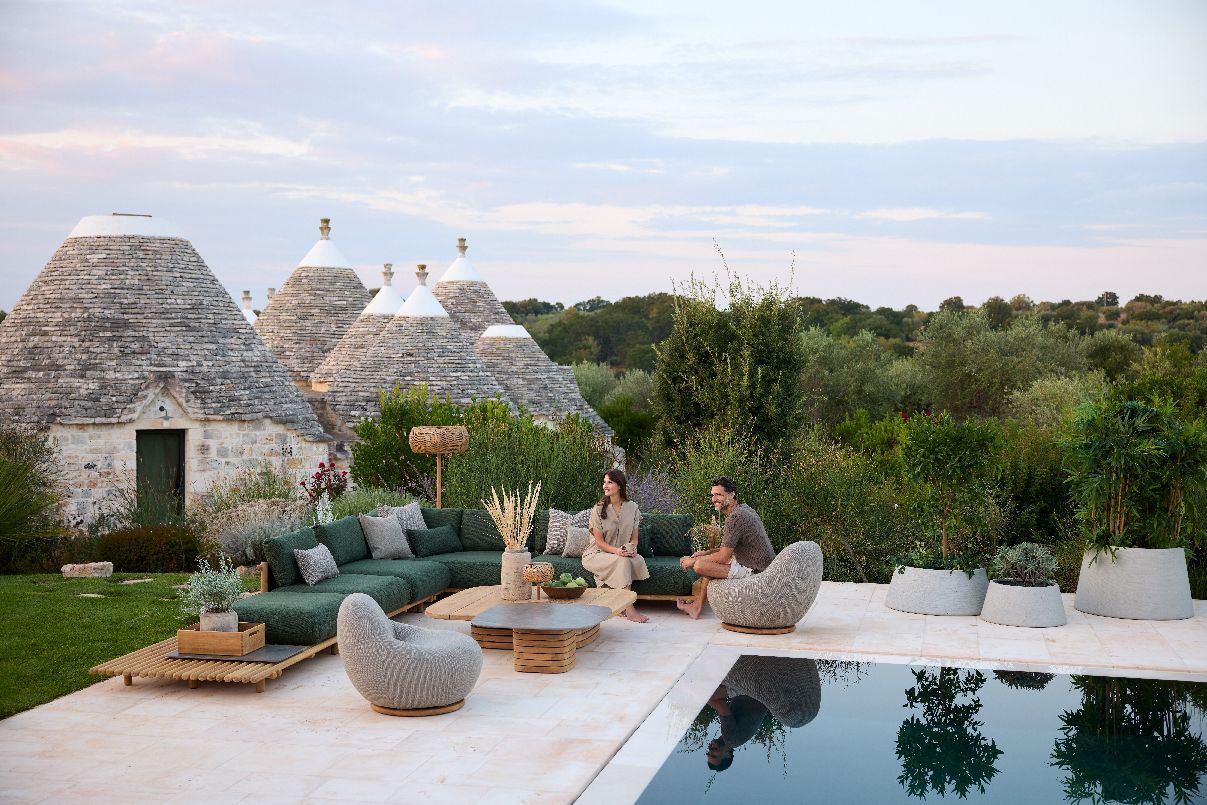 Soil Planter Trapezium Small Pflanzgefäß Outdoor Cane-Line