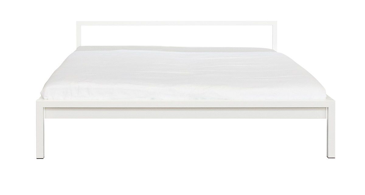 Pure Bett Stahl pulverbeschichtet Weiß 120 x 200 cm Hans Hansen