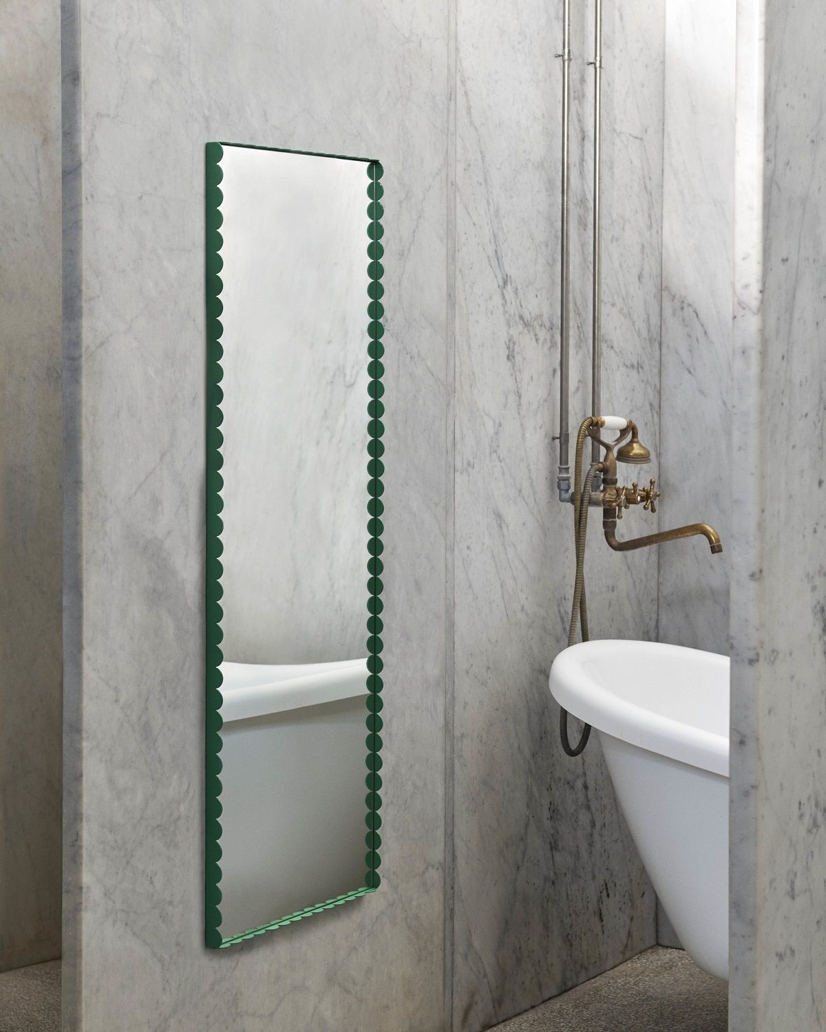 Arcs Mirror Rectangle Spiegel Grün/Burgundy Hay 