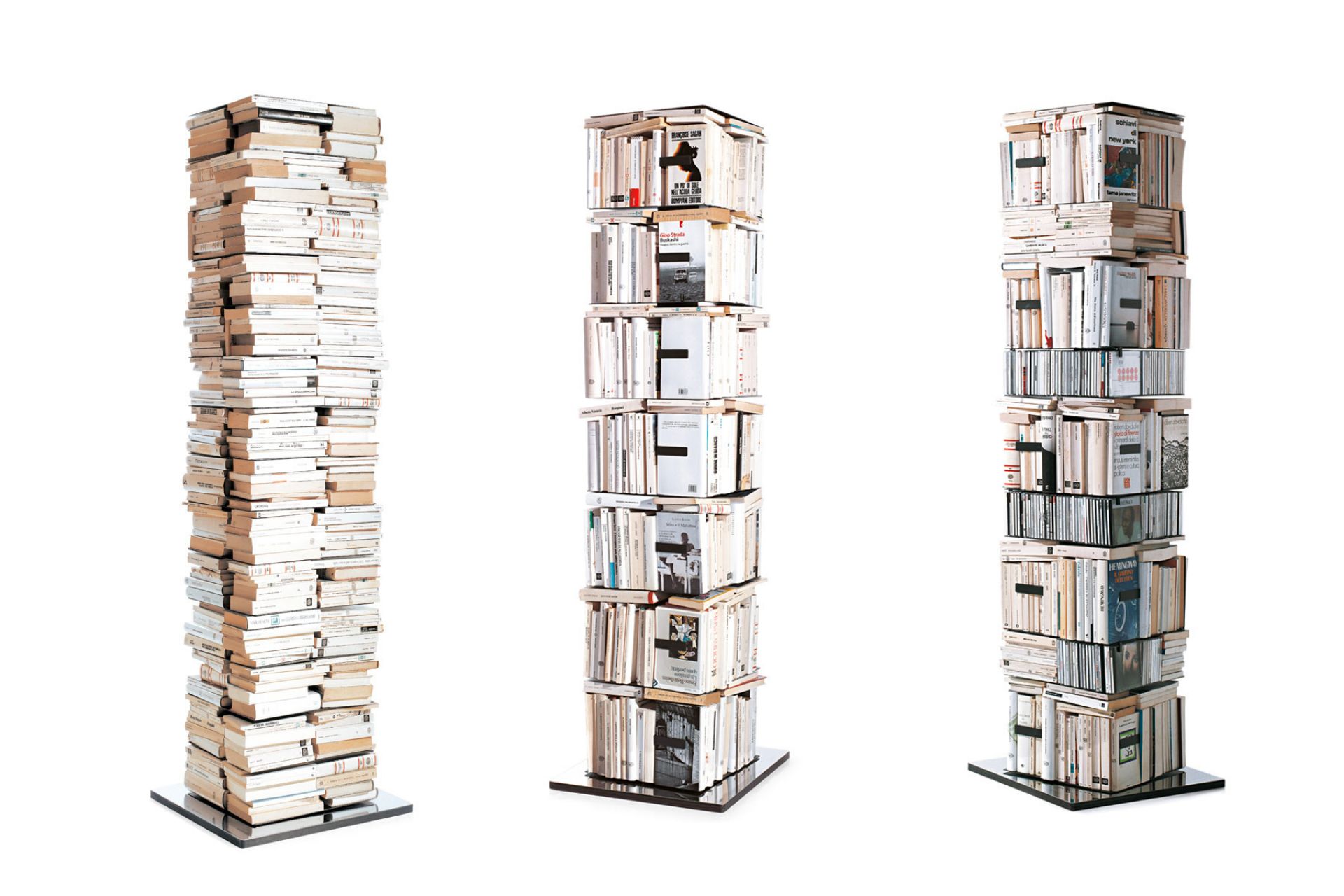 Ptolomeo x4 Kit B drehbare Bücher / CD Säule 110 Opinion Ciatti