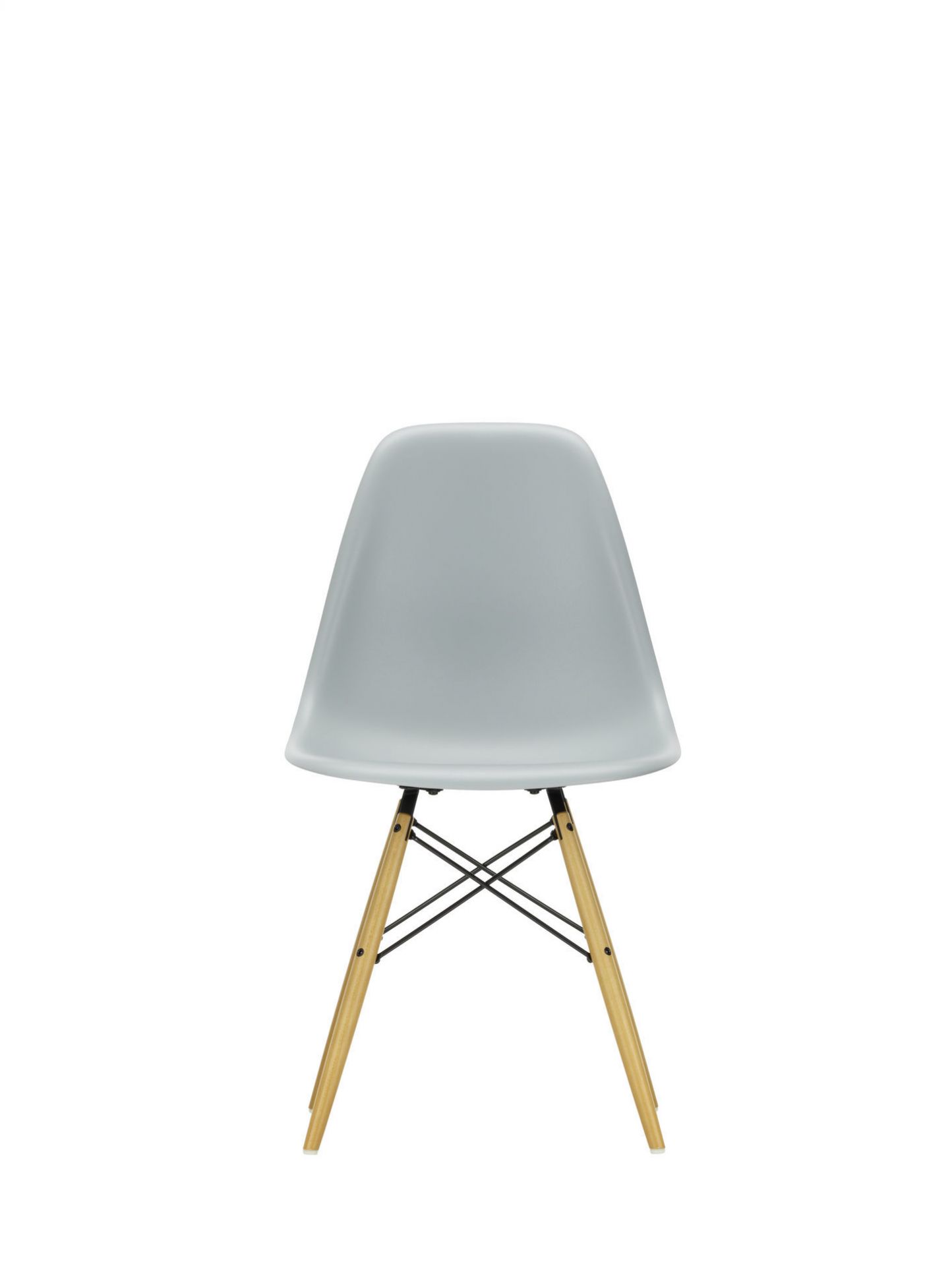 Eames Plastic Side Chair DSW Stuhl Vitra Esche honigfarben-Weiss
