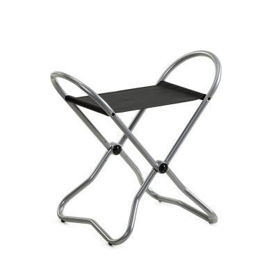 Chicago Klapphocker Lectus silbergrau metallic