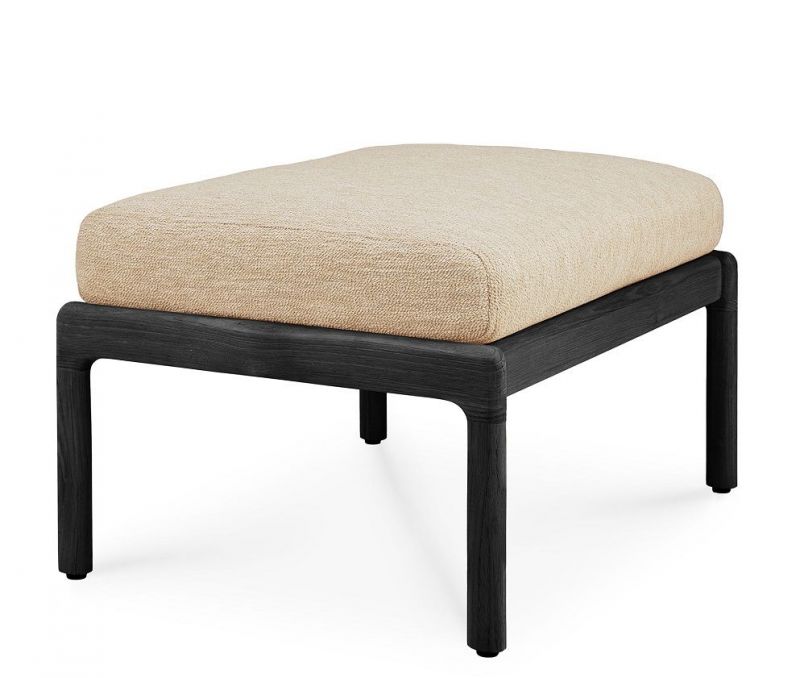 Jack Outdoor Polsterhocker Teak Schwarz Ethnicraft