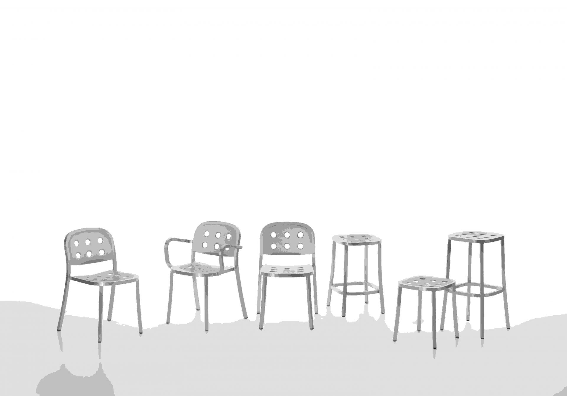 1 Inch All Aluminium Stacking Chair Stuhl stapelbar Emeco