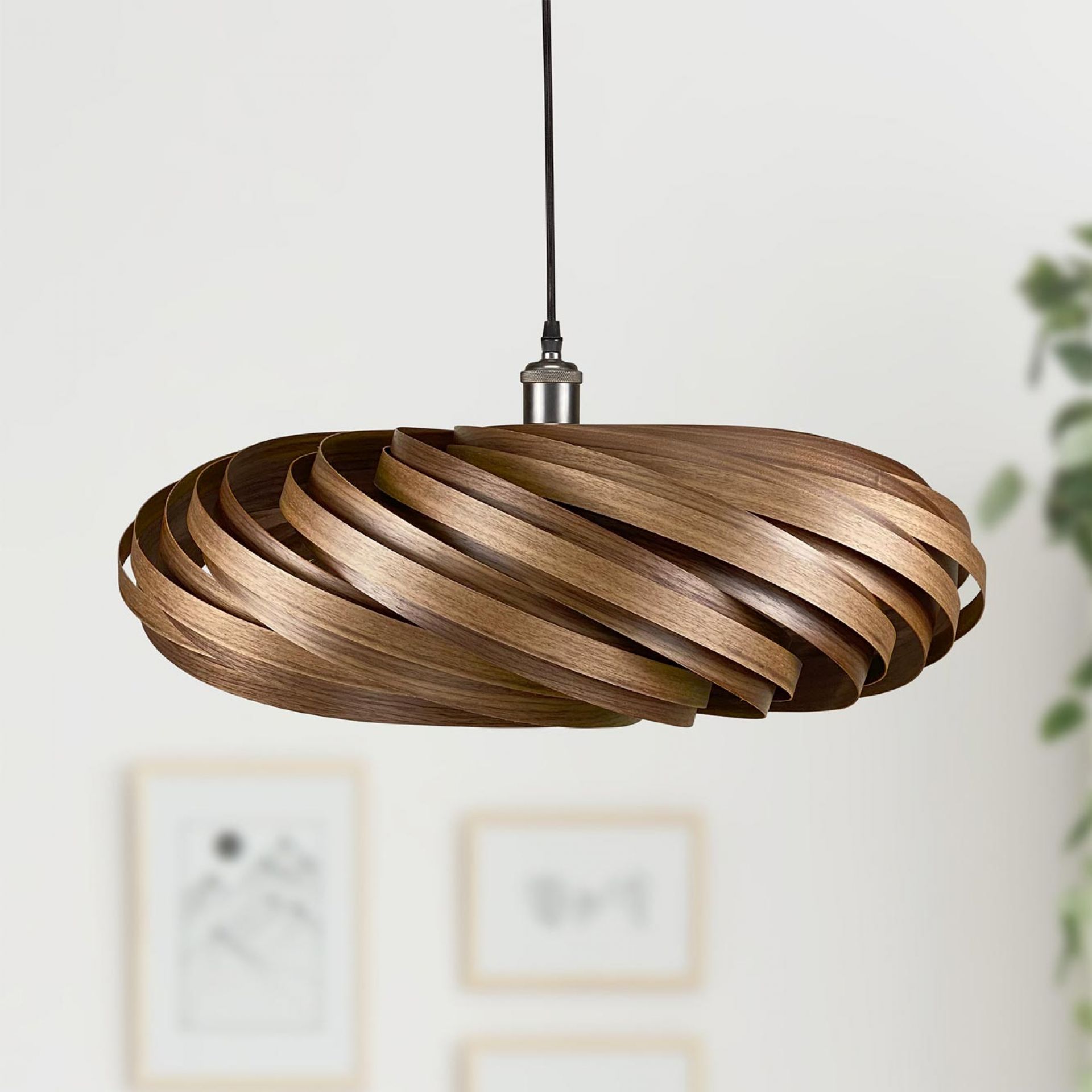 Veneria Hängeleuchte Ø60 cm Nussbaum Gofurnit