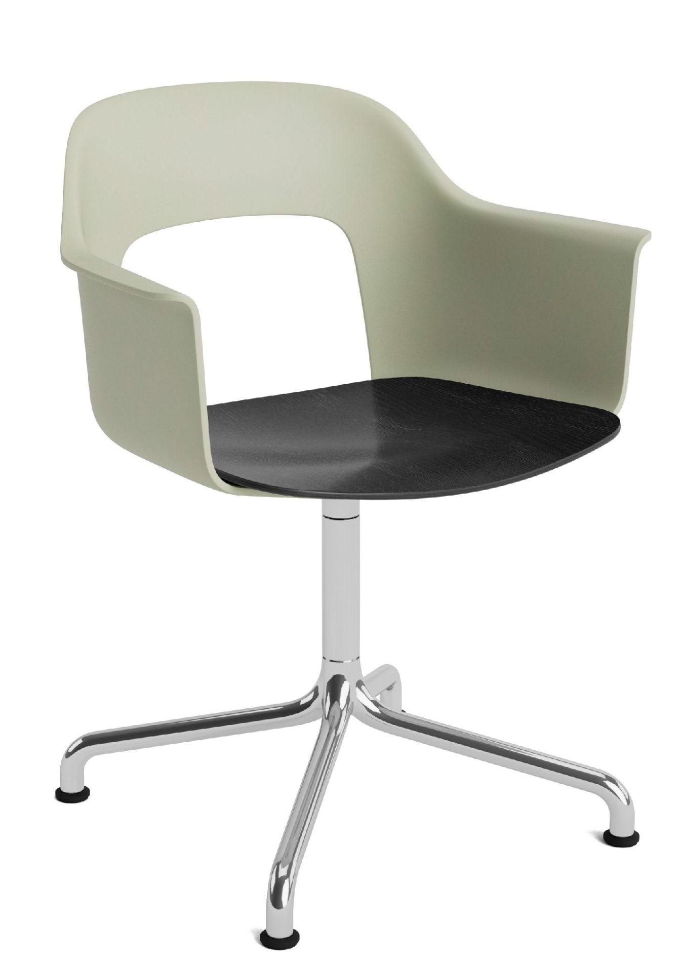 Layout Armchair 252 Armlehnstuhl 4-Sternfuß Drehfuß mit gebogenem Fußkreuz Hay