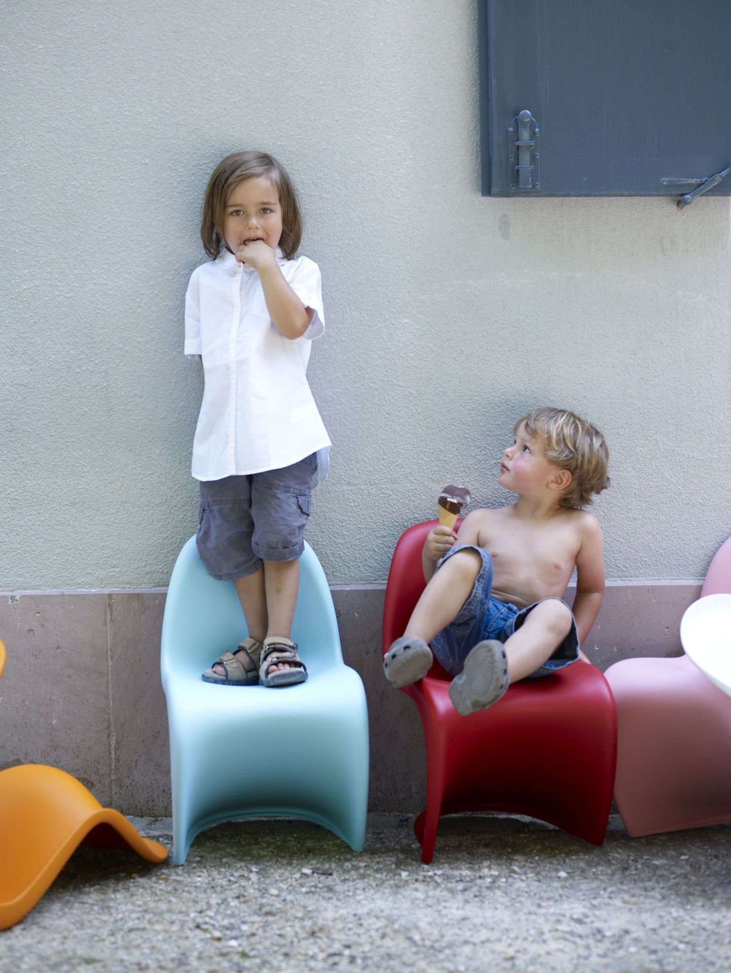 Panton Junior Stuhl Vitra - QUICK SHIP Classic red 