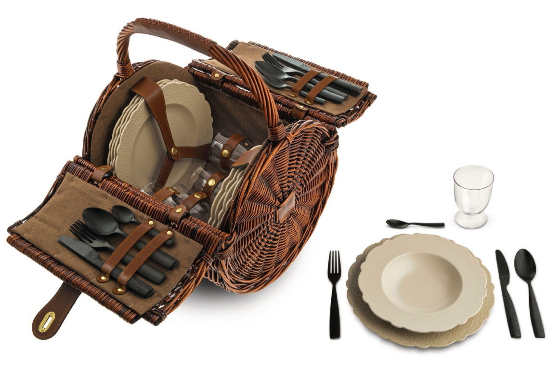 MW75 Set Picknickkorb mit Geschirr Alessi EINZELSTÜCK