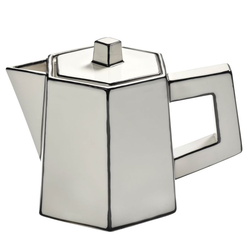 Teekanne Weiß/Schwarz Carte Blanche Serax 