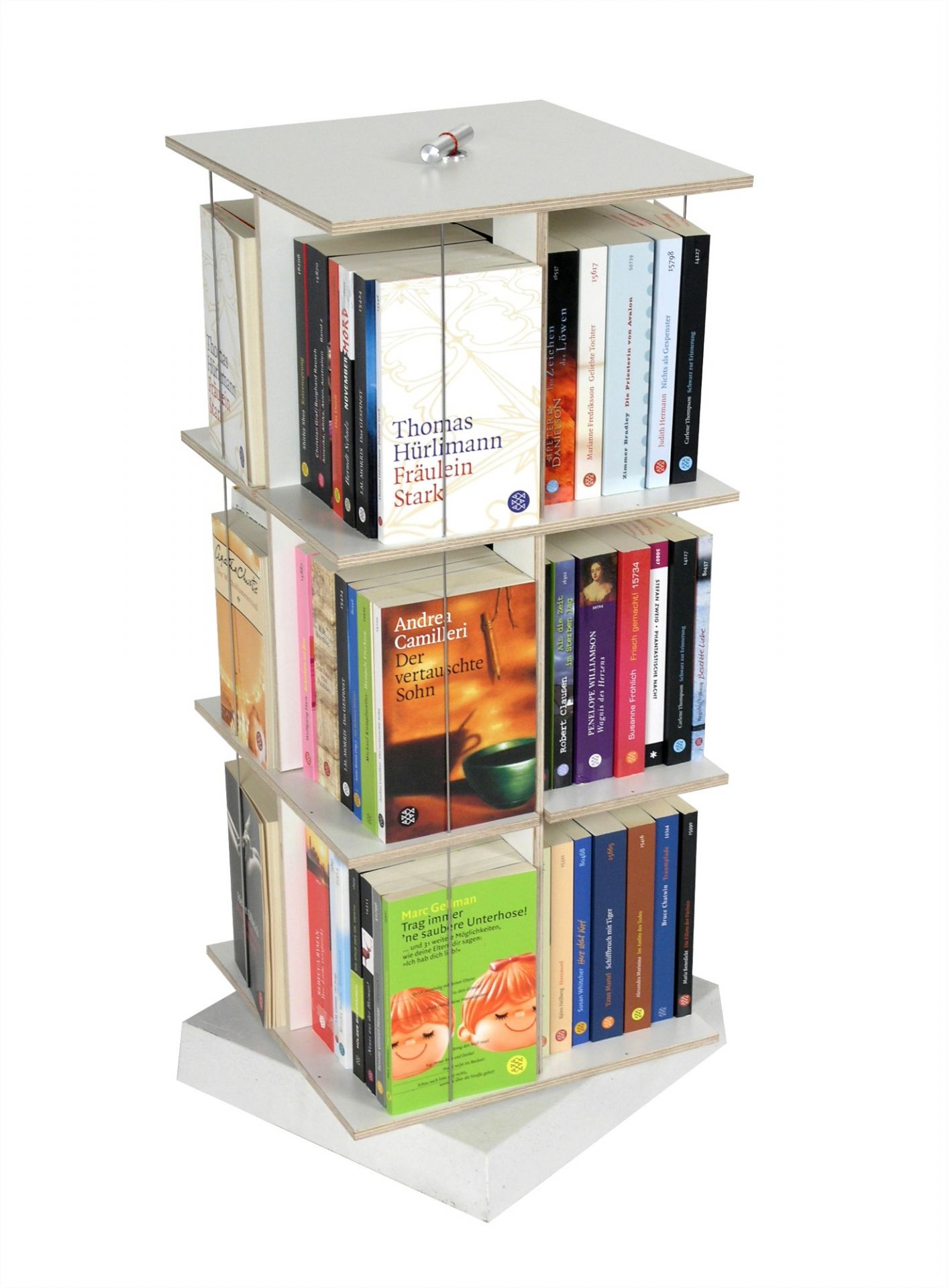 Buchstabler Bücherturm, DVD-Regal Nils Holger Moormann