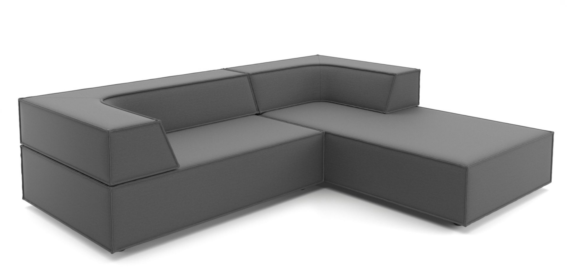 Trio Sofa 4 Module Vorzugskombination Ecke Quick Ship Rechts Cor