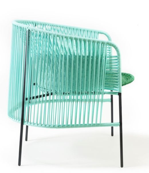 Caribe Lounge Chair Sessel Outdoor ames Turquiose / Smaragdgrün / Schwarz