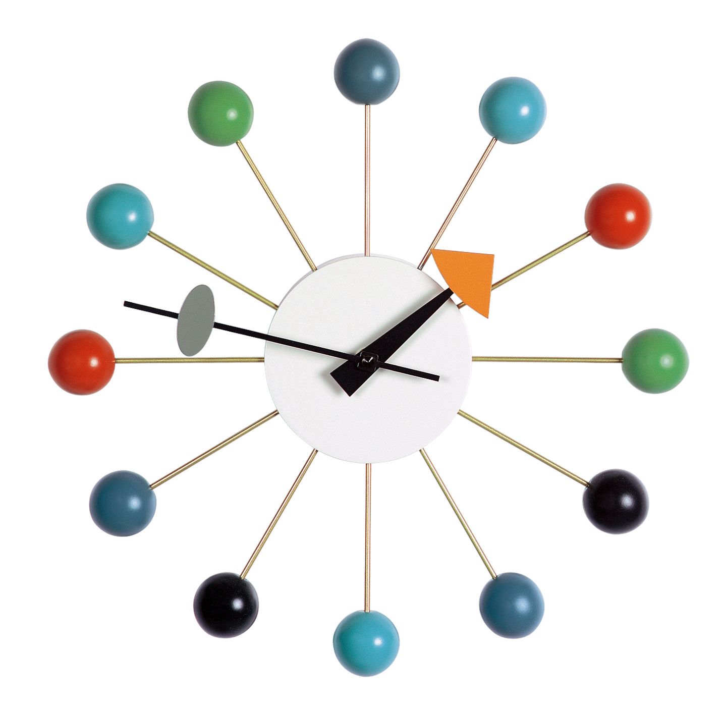 Ball Clock Wanduhr - mehrfarbig Vitra