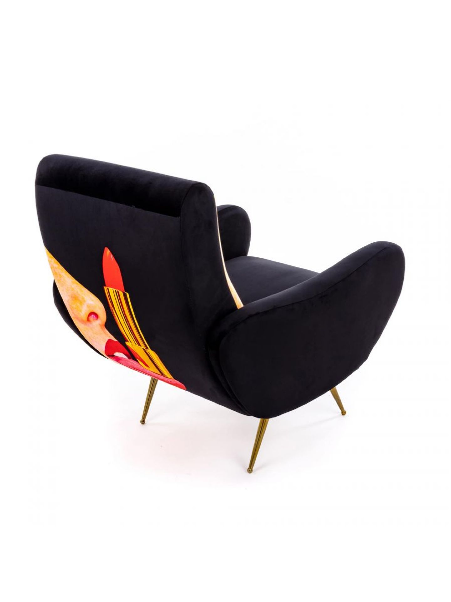 Toiletpaper Sessel Tongue black Seletti