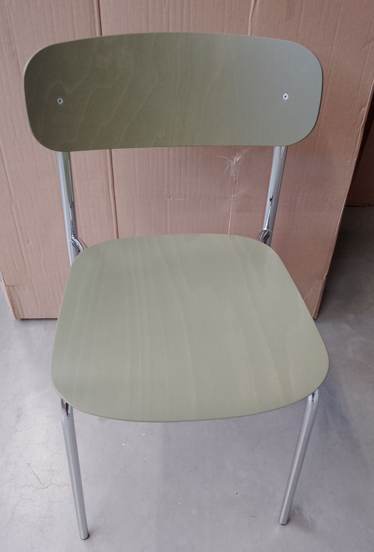 S 243 / S243 Stahlrohr Stuhl OLIVGRÜN Thonet EINZELSTÜCK