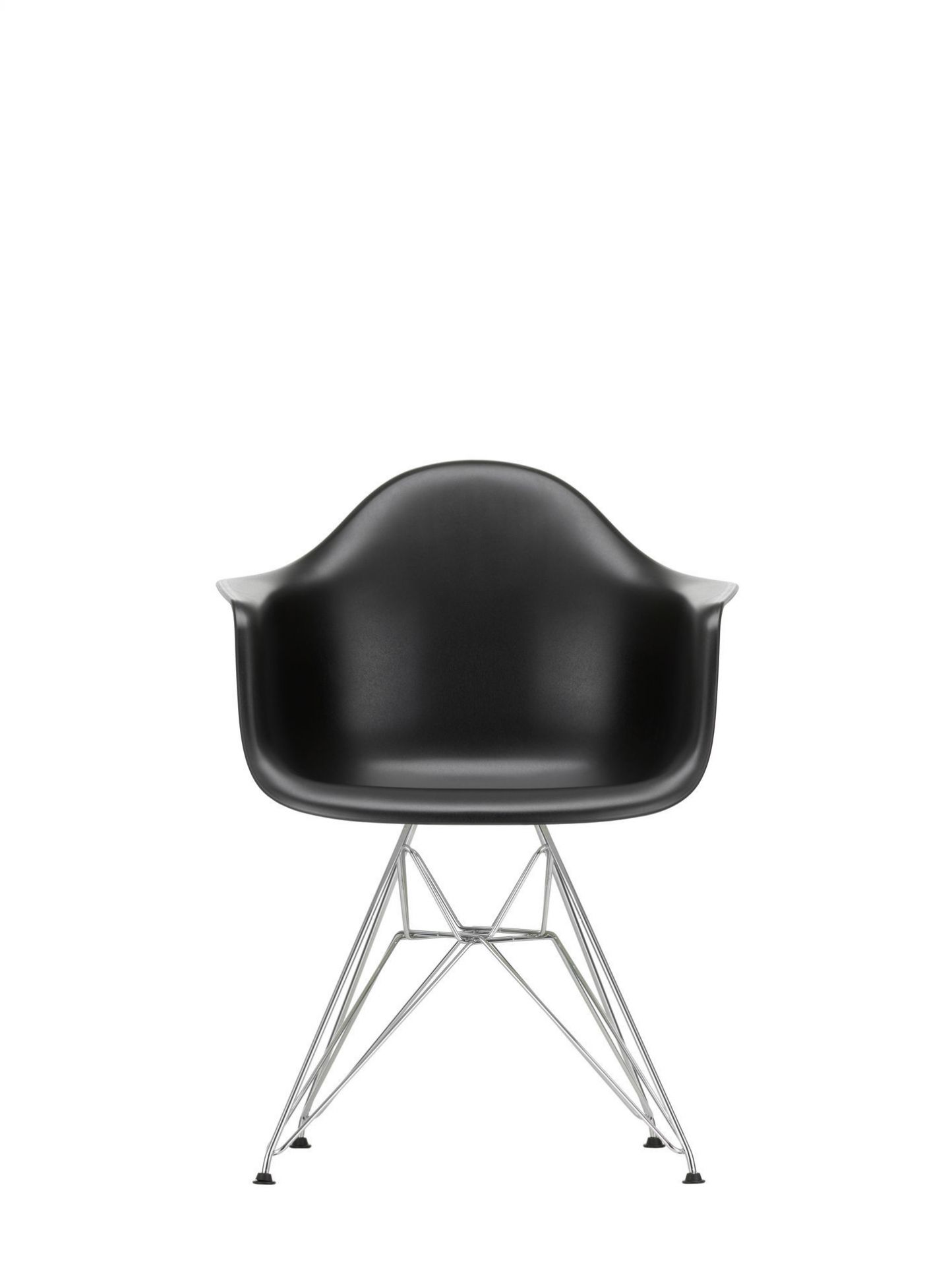 Eames Plastic Arm Chair DAR Stuhl Vitra Schwarz - Rostorange