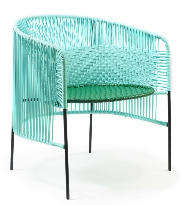 Caribe Lounge Chair Sessel Outdoor ames Turquiose / Smaragdgrün / Schwarz