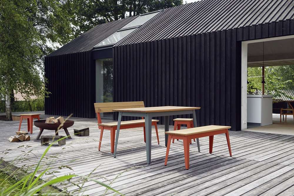 6Grad Outdoorhocker Jan Cray Lichtblau Bauholz roh