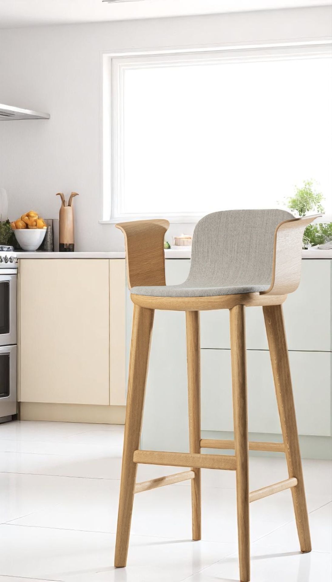Aeon Comfort Barstool Barhocker mit Armlehnen Vollgepolstert Zeitraum   