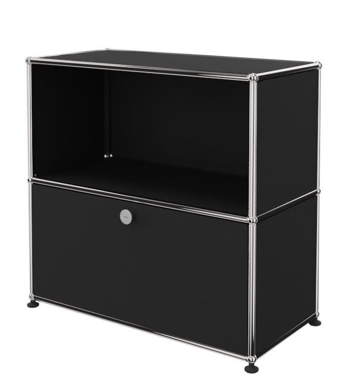 USM Haller Sideboard 1 Offen / 1 Klappe Graphitschwarz - FAST DELIVERY
