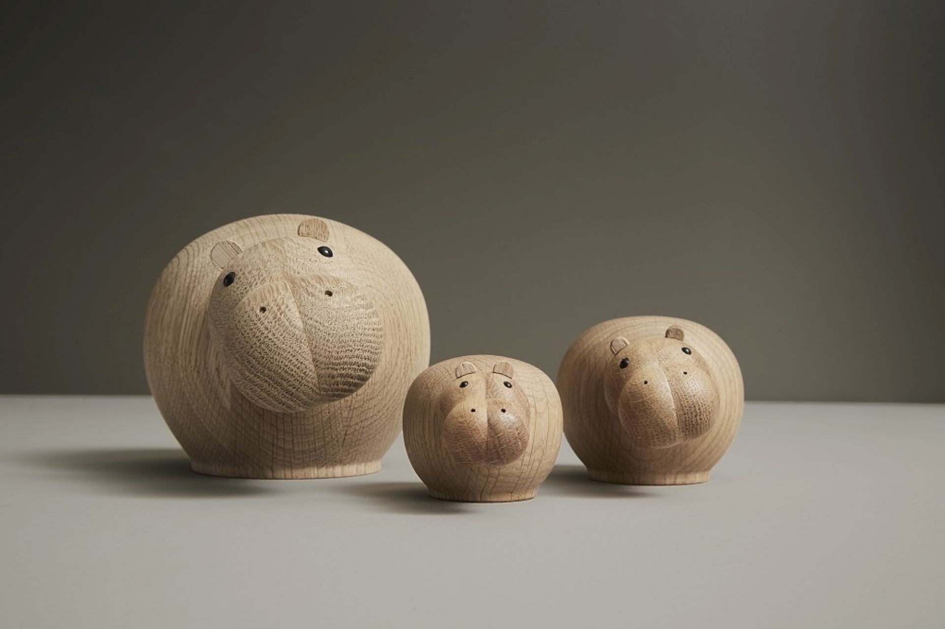 Hibo Hippopotamus Nilpferd Holzfigur medium Woud EINZELSTÜCK