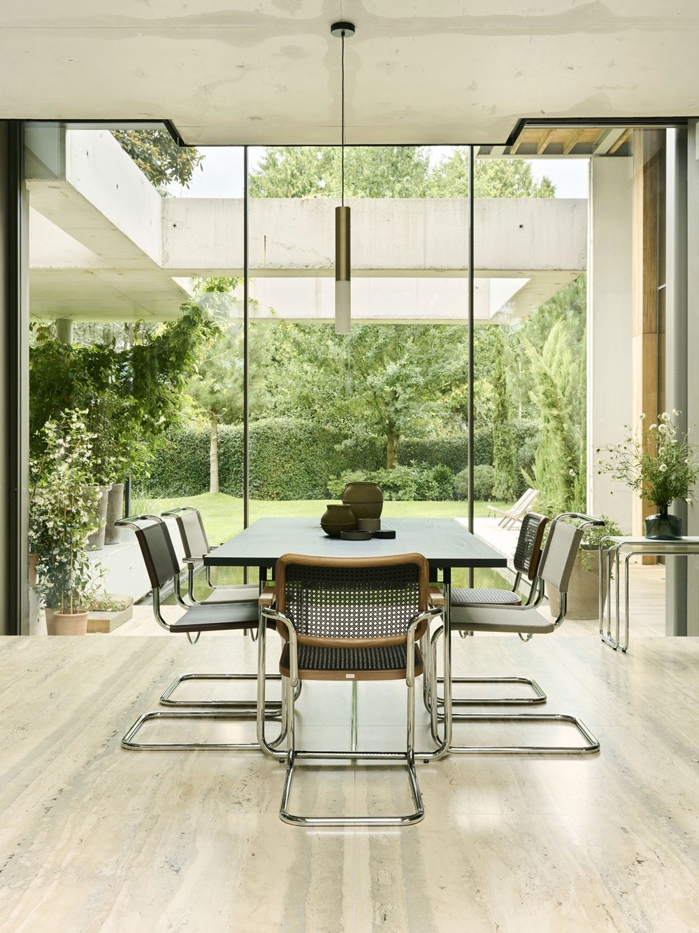 S 64 V Stahlrohr Klassiker Freischwinger CHROM/SCHWARZ Thonet VORZUGSKOMBINATION
